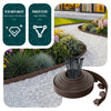 Bordure de jardin PE flexible 20m avec piquets marron - VOUNOT FR
