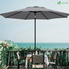 Parasol inclinable 2.70 x 2.40m avec housse de protection gris