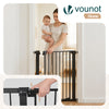 Barriere de securite a pression sans percage Largeur 75-82cm Metal noir - VOUNOT FR