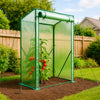 Serre de jardin Serre tomates avec grande porte enroulable bache PE renforcee 135g/m2 100x50x150cm Vert - VOUNOT FR