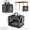 Sac transport pliable chien chat caisse cage portable 60x44x44cm gris - VOUNOT FR