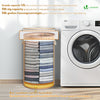 Panier a linge en bambou rond avec couvercle 58L - VOUNOT FR