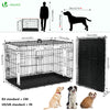 Cage pour chien pliable avec 2 portes verrouillable plateau amovible 107x70x78cm - VOUNOT FR