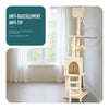 Arbre a chat 155cm multi niveaux Griffoir et niche Beige - VOUNOT FR