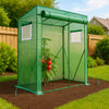 Serre de jardin Serre tomates avec porte et fenetres moustiquaire bache PE renforcee 135g/m2 200x77x170cm Vert - VOUNOT FR