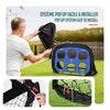Lot de 2 buts de football 4 en 1 pliable pop up avec cibles 120x80x80cm noir - VOUNOT FR