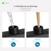 Lot de 4 dalles lestage parasol HDPE 60L eau - 100kg sable noires - VOUNOT FR