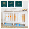 Cache radiateur en MDF avec lattes et etagere 152×19×82 cm Blanc - VOUNOT FR