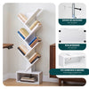 Bibliotheque Arbre etagere a Livres 38x19x113cm Blanc