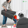 Panier a linge pliable 145L avec sac intérieur cadre bambou et couvercle gris - VOUNOT FR