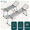 Etendoir a linge telescopique pliable extensible ailes hautes 284x55x122cm metal noir - VOUNOT FR
