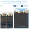 Brise vue occultant en HDPE 230g/m² 1.8x20m avec attaches de fixation anthracite - VOUNOT FR