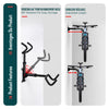 Lot de 2 Support mural velo pliable et reglable metal noir - VOUNOT FR