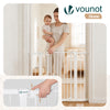 Barriere de securite a pression sans percage Largeur 103-110cm Metal blanc - VOUNOT FR