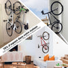 Lot de 4 supports de velo mural rangement suspendu noir - VOUNOT FR