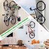 Lot de 4 supports de velo mural avec coussinets de protection noir - VOUNOT FR