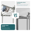 Sechoir a linge etendoir renforce 4 niveaux 125x62x173cm gris - VOUNOT FR