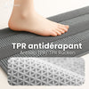 Lot de 2 Tapis de Bain Antidérapant chenille microfibre 60x90cm gris - VOUNOT FR