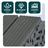 Lot de 22 dalles clipsables exterieures 30x30cm modulaire plastique anthracite - VOUNOT FR