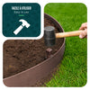 Bordure de jardin PE haute flexible 20M avec piquets marron