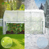 Serre de jardin hivernage murale adossee avec bache PE 300x100x180cm blanc