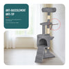 Arbre a chat 112cm multi niveaux Griffoir et niche Gris - VOUNOT FR