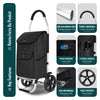 Chariot de course pliable aluminium 2 roues noir - VOUNOT FR