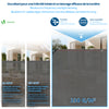 Brise vue occultant en HDPE 230g/m² 1.8x20m avec attaches de fixation gris - VOUNOT FR