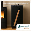 Reservoir à granules pellets avec roulettes facade diagonale 45kg 36x36x76cm noir - VOUNOT FR