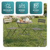 Set de Bistro en metal 1 table 2 chaises Gris - VOUNOT FR