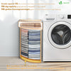Panier a linge en bambou d’angle avec couvercle 58L - VOUNOT FR