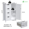 Meuble de salle de bain rangement 4 tiroirs 1 porte 82x55x30cm blanc - VOUNOT FR