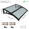 Auvent de porte 80x100cm Anthracite - VOUNOT FR