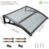 Auvent de porte 80x120cm Anthracite - VOUNOT FR