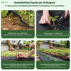 Toile de paillage contre les mauvaises herbes 50Mx2M avec 100 piquets Anti-UV 100g/m2 - VOUNOT FR