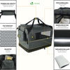 Sac transport pliable chien chat caisse cage portable 70x52x52cm gris - VOUNOT FR
