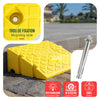 Lot de 2 Rampes de Trottoir en Polypropylene 25x27x11 cm Jaune - VOUNOT FR