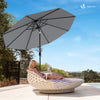 Parasol inclinable 2.70 x 2.40m avec housse de protection gris