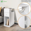 Lot de 2 Table de chevet d’appoint avec tiroir et compartiment 25x30x66cm blanc - VOUNOT FR