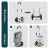 Chariot de course pliable aluminium 2 roues gris - VOUNOT FR