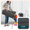 Panier a linge pliable 100L avec sac intérieur cadre bambou et couvercle gris - VOUNOT FR