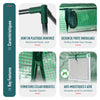 Serre de jardin Serre tomates avec porte et fenetres moustiquaire bache PE renforcee 135g/m2 200x77x170cm Vert - VOUNOT FR