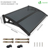 Auvent de porte marquise 120x80 cm en Polycarbonate anti UV Anthracite - VOUNOT FR