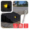Lot de 2 Rampes de Trottoir en Polypropylene 25x27x11 cm Noir