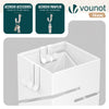 Porte-parapluies Metal avec bac de recuperation eau et 4 Crochets Motif Diagonal 15.5 x 15.5 x 43.5 cm blanc - VOUNOT FR