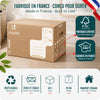 Lot de 20 cartons de demenagement stockage 45L Fabrique en France 50x30x30cm