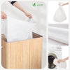 Panier a linge en bambou rectangulaire triple compartiments avec couvercle 150L - VOUNOT FR