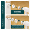 Barriere de securite a pression sans percage Largeur 103-110cm Metal blanc - VOUNOT FR