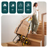 Chariot de courses pliable avec siege Jaune - VOUNOT FR