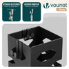 Porte-parapluies Metal avec bac de recuperation eau et 4 Crochets Motif Hexagonal 15.5 x 15.5 x 43.5 cm noir - VOUNOT FR